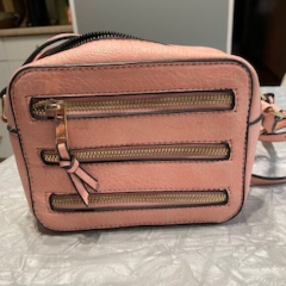 Faux Leather Pink Small Crossbody - Picture 2 of 5